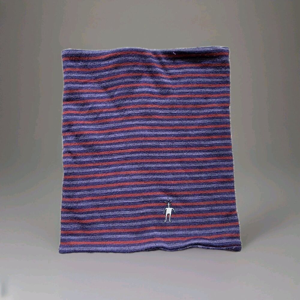Smartwool Neck Gaiter Unisex One Size Adult Striped Merino Wool Knit Multicolor